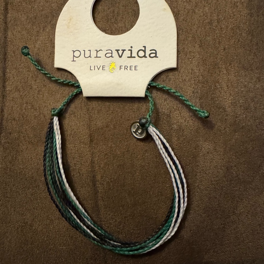 Pura Vida Green and Black Bracelet